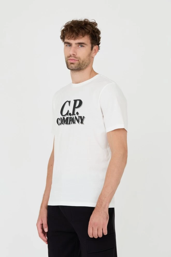 C.P. COMPANY White Short Sleeve T-Shirt