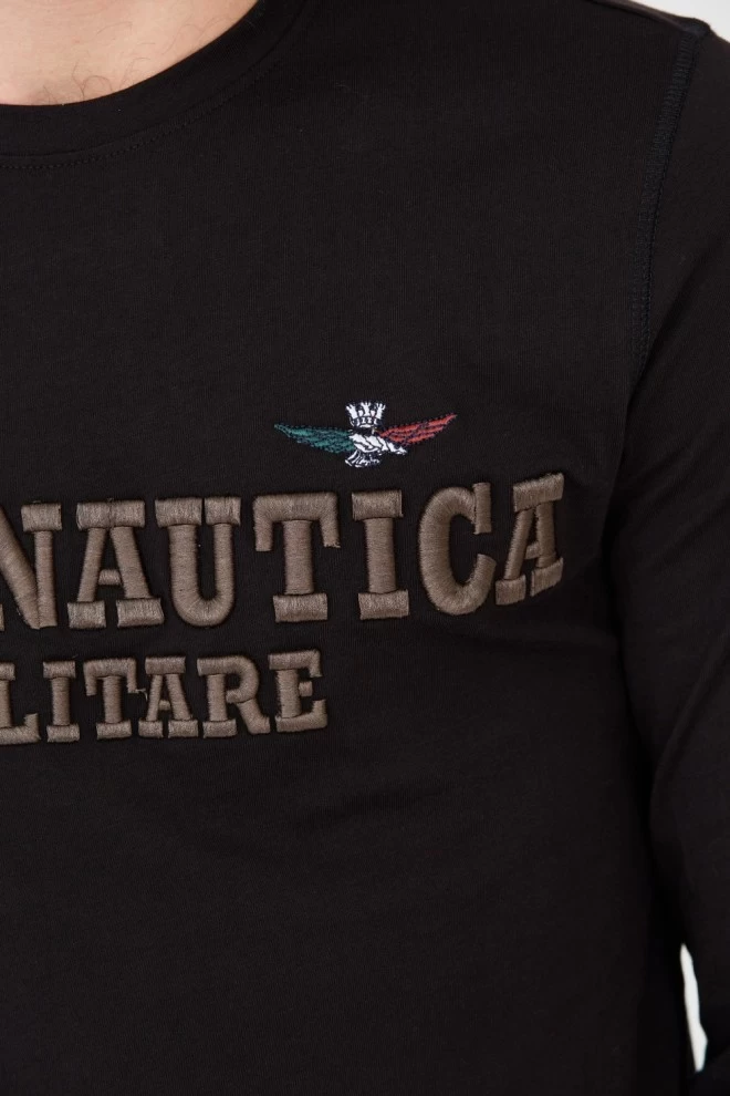 AERONAUTICA MILITARE Czarny longsleeve