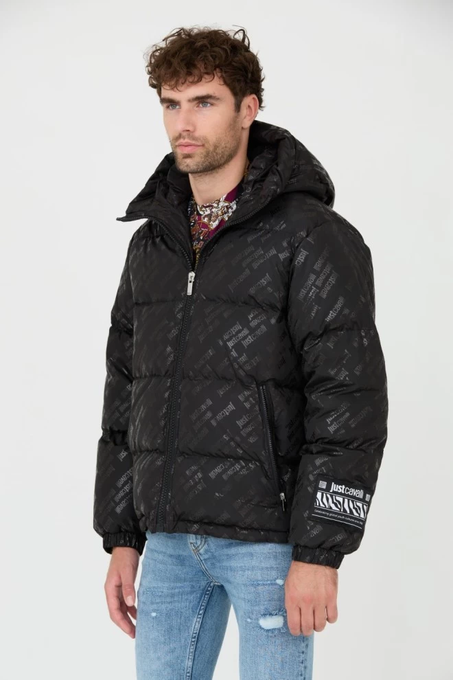 Куртка з логотипом JUST CAVALLI Black R Print
