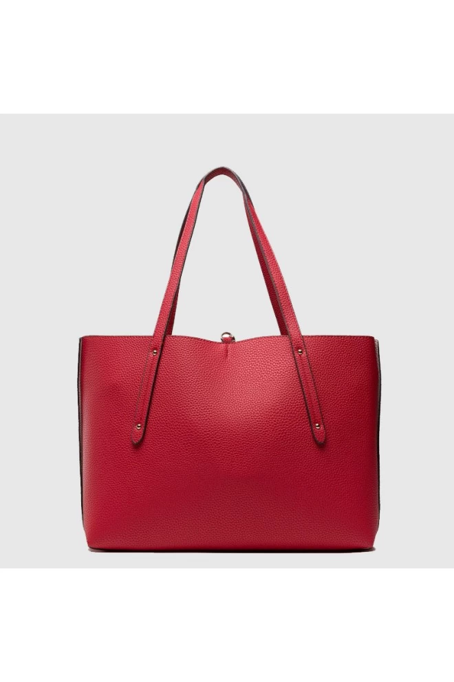 GUESS Large red and beige double-sided handbag