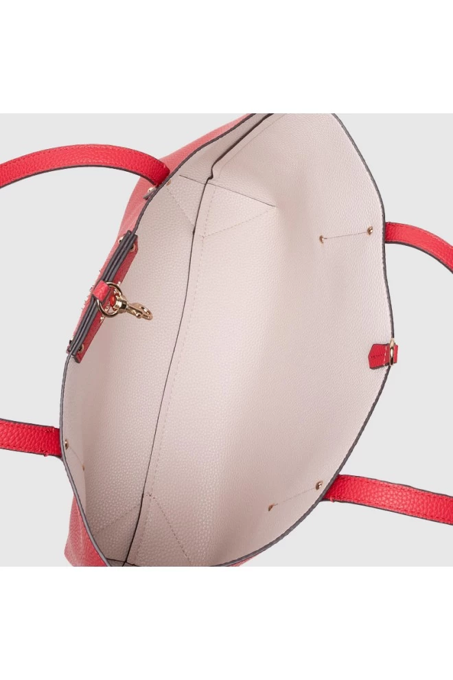 GUESS Large red and beige double-sided handbag