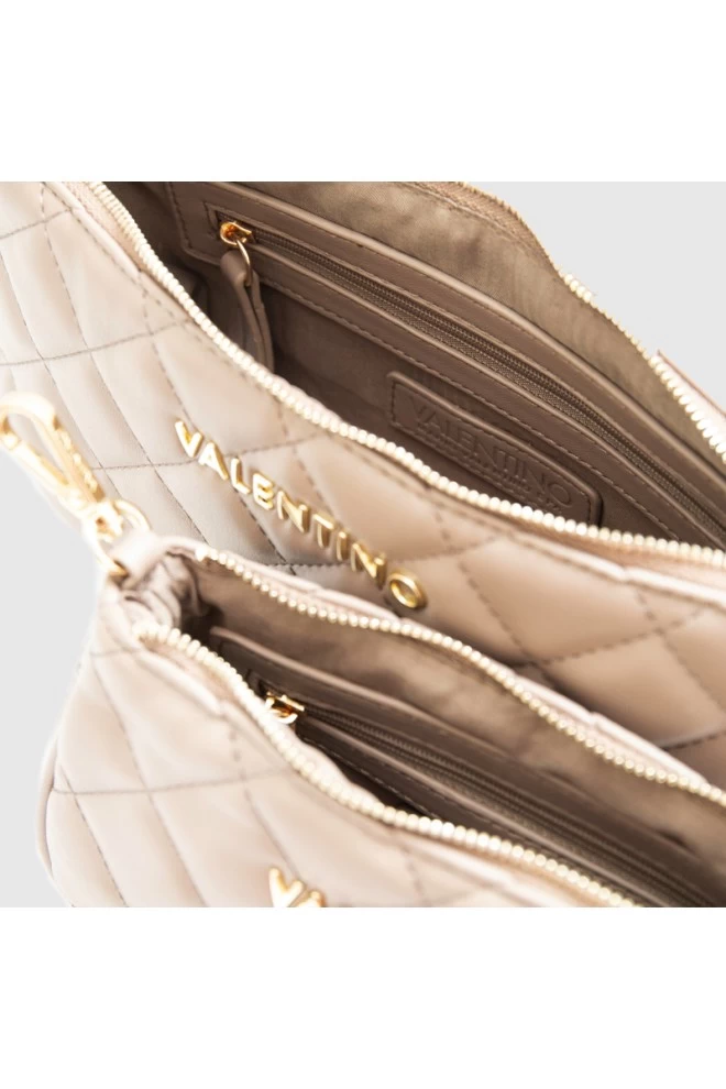 VALENTINO Podwójna torebka ocarina crossbody w kolorze taupe