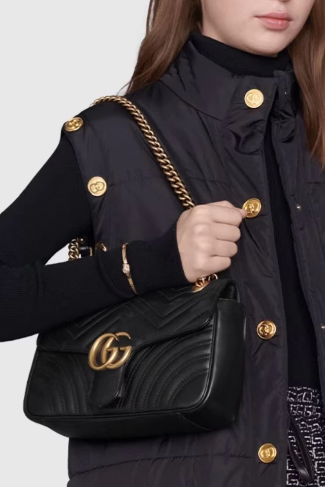 GUCCI Skórzana torebka Marmont