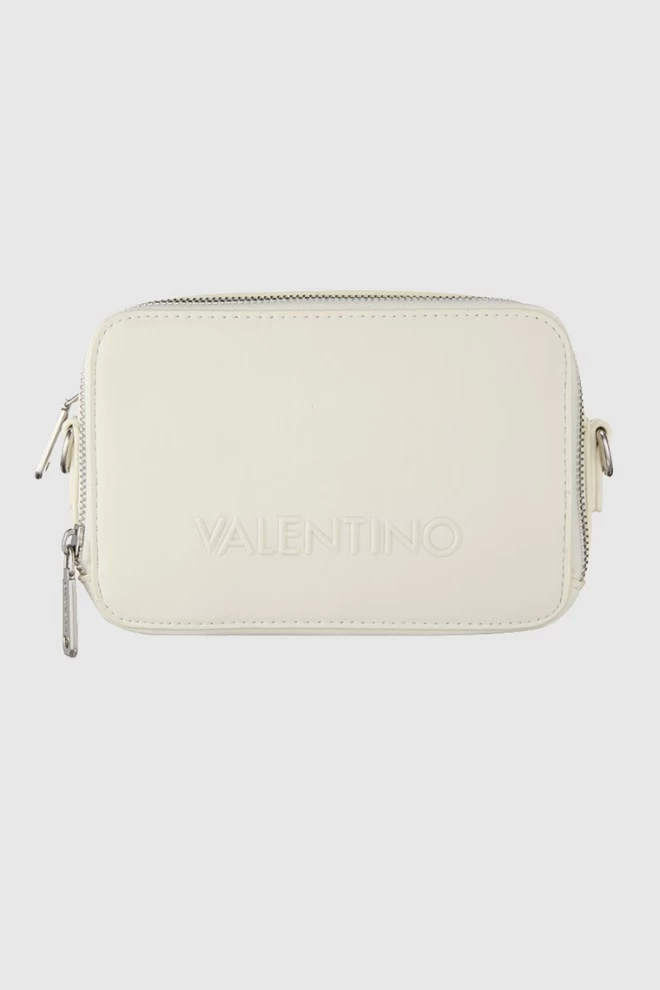 VALENTINO Ecru two-compartment bag with adjustable strap holiday re camera bag