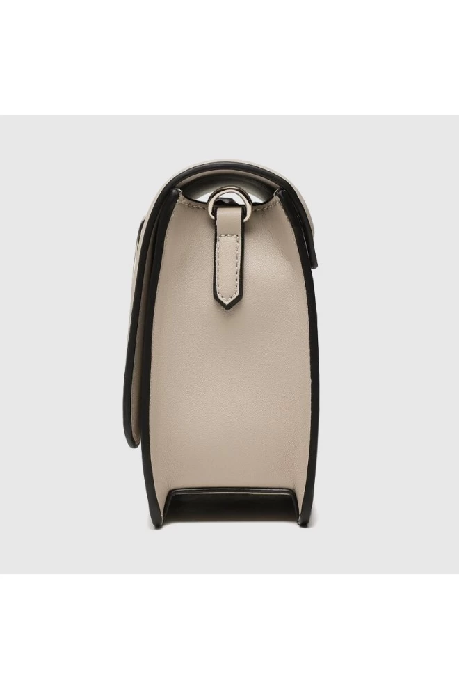 VALENTINO Ecru torebka z sercem sery satchel