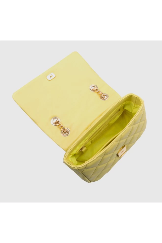 VALENTINO Pikowana mała żółta torebka ocarina satchel