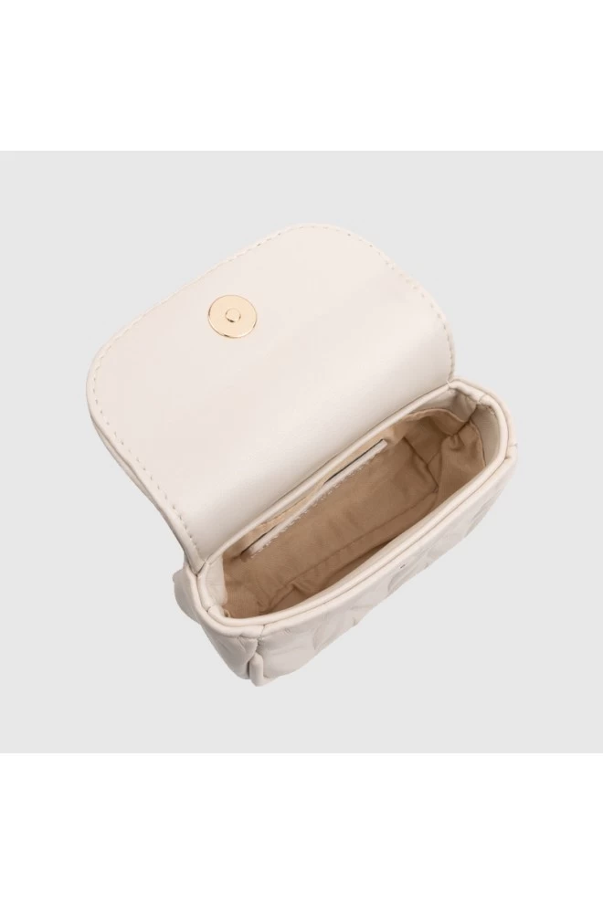 VALENTINO Embossed cream handbag with clip-on sachet sunny re haversack