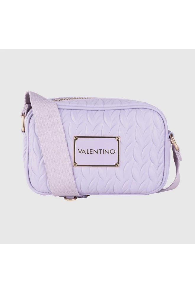 VALENTINO Рельєфна фіолетова сумочка з прикріпленим саше сонячним рюкзаком