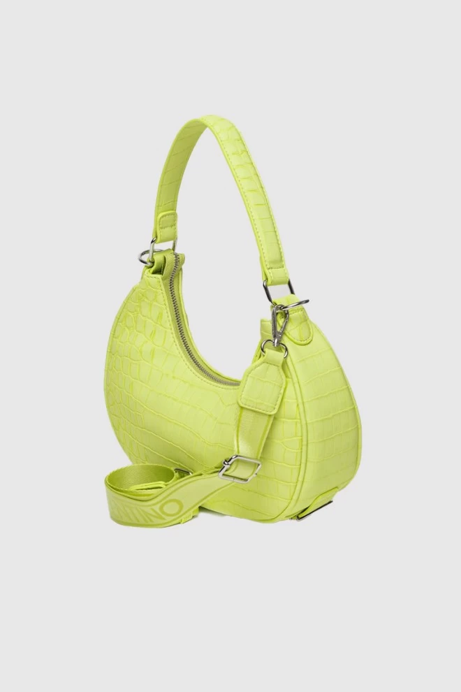 VALENTINO Żółta torebka o kształcie księżyca coconut hobo bag