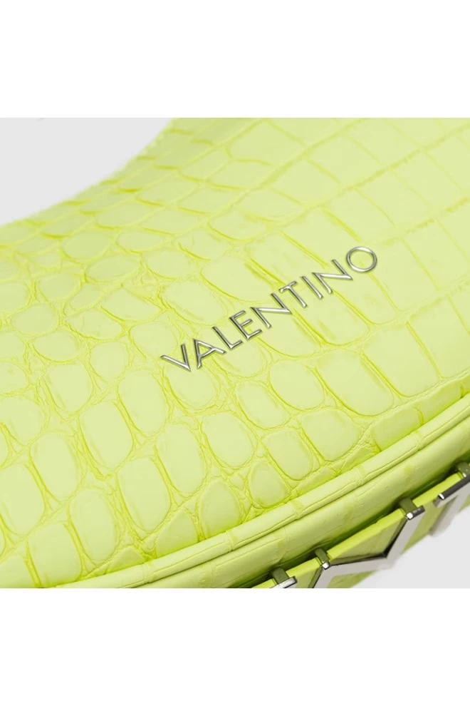 VALENTINO Yellow moon shaped coconut hobo bag