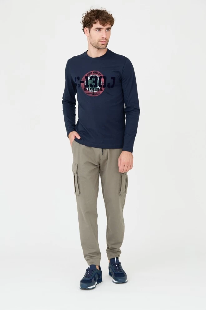 AERONAUTICA MILITARE Granatowy longsleeve