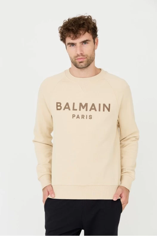 BALMAIN Beżowa bluza...