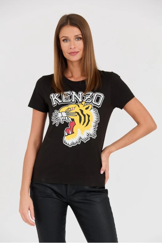 KENZO Czarny t-shirt Tiger...