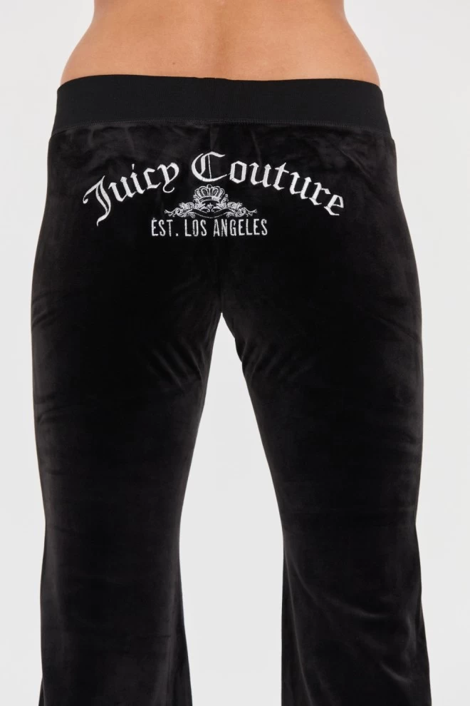 JUICY COUTURE Black Arched Metallic Layla Pants