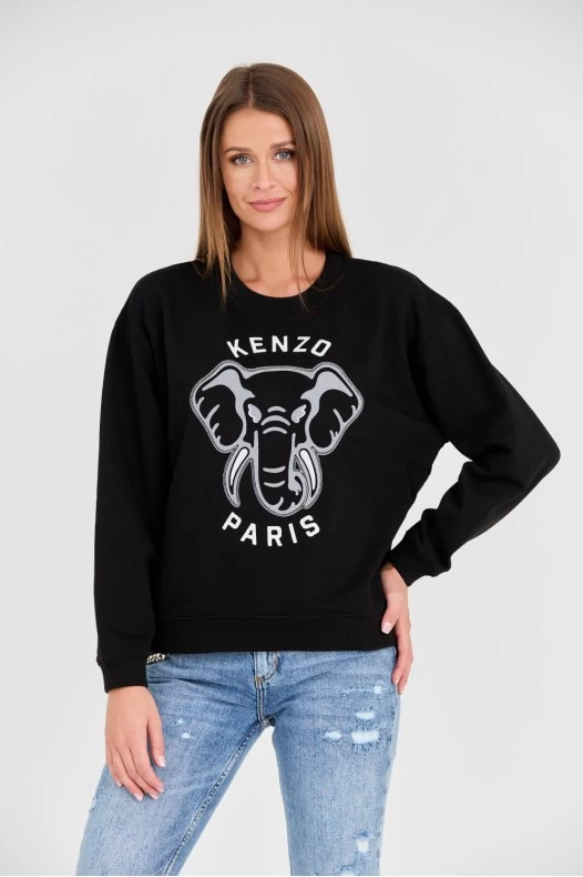KENZO Czarna Bluza VARSITY...