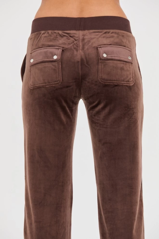 JUICY COUTURE Коричневі брюки Del Ray з кишенями