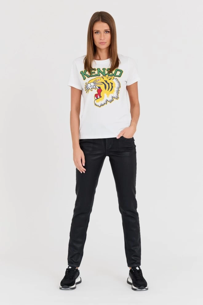 JUST CAVALLI Skinny Czarne jeansy z połyskiem