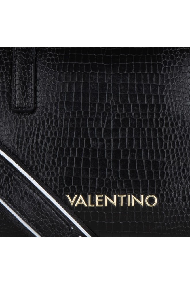 VALENTINO Чорний маленький бублик з візерунком зі зміїної шкіри