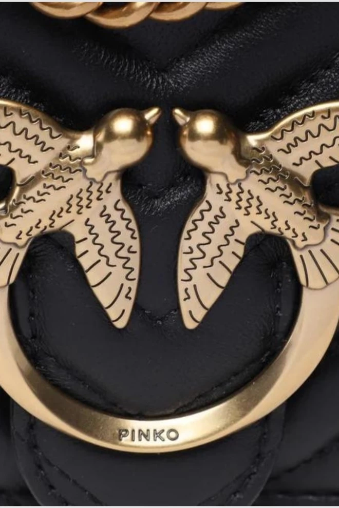 Сумочка з овечої наппа PINKO Black Love One Mini DC DC Sheep Nappa