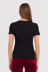JUST CAVALLI Czarny t-shirt...