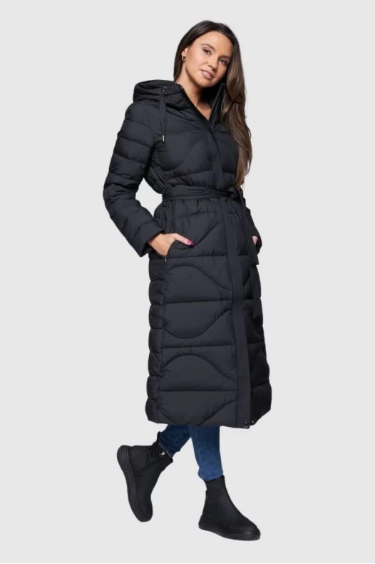 DIEGO M Long down coat with...