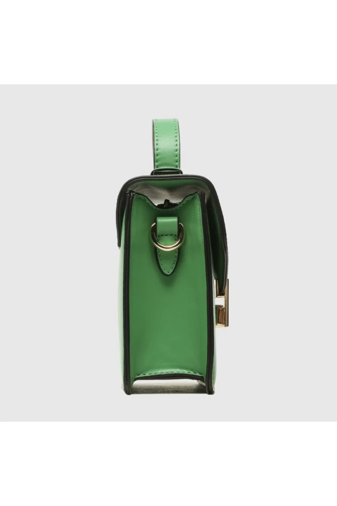 VALENTINO Small green trunk with carrie satchel logo