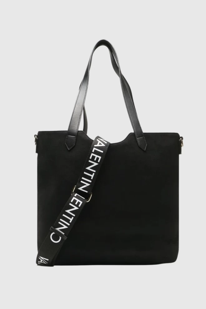 VALENTINO Black suede courmayeu shopper bag