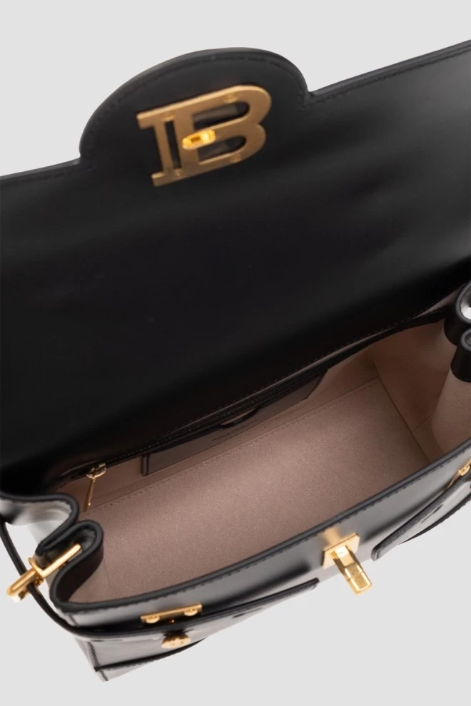 BALMAIN Czarna torebka Bbuzz 23-calfskin