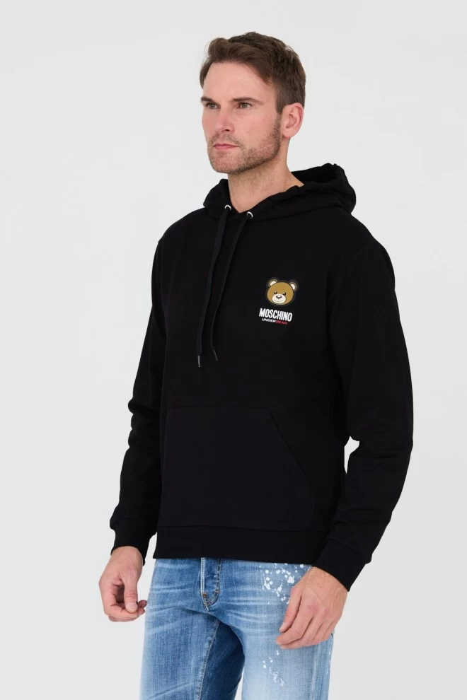 MOSCHINO Black hooded sweatshirt