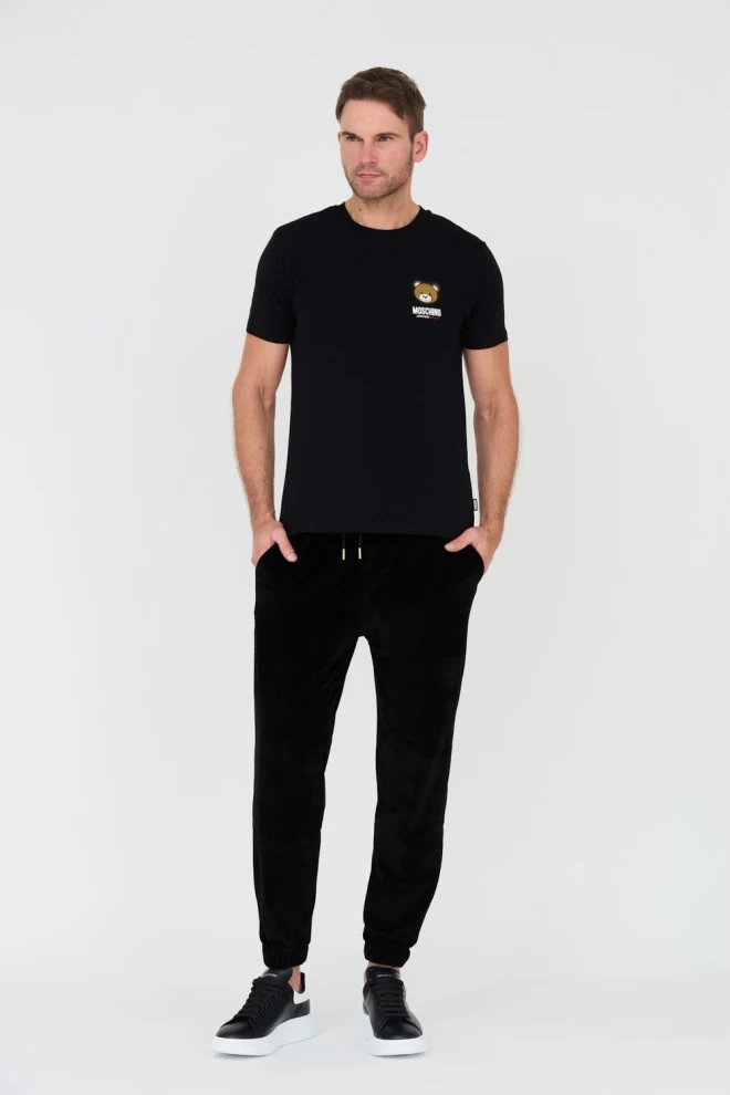 MOSCHINO Black velour sweatpants