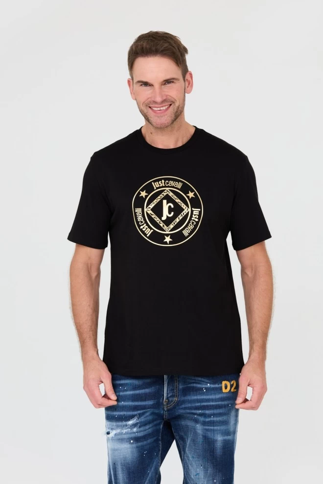 Футболка JUST CAVALLI Black Fiche Gold