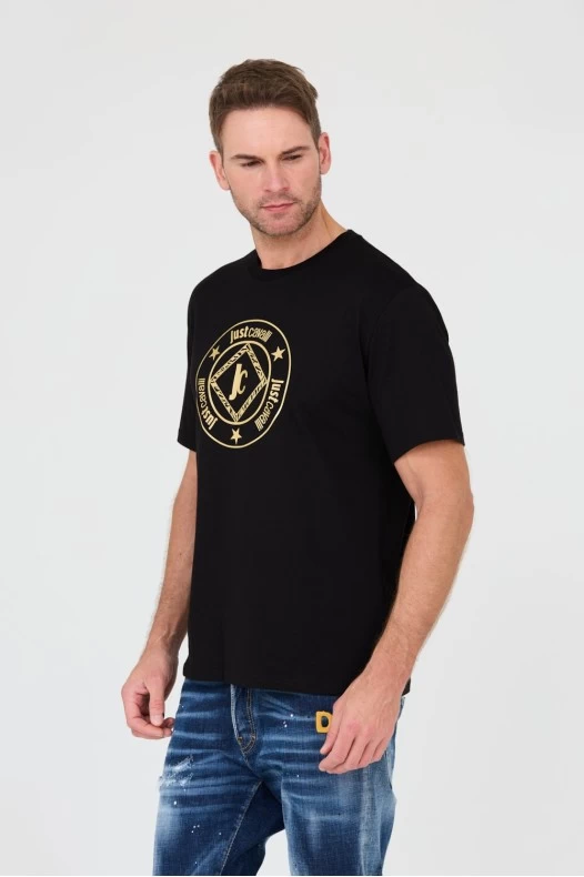 JUST CAVALLI Czarny t-shirt...