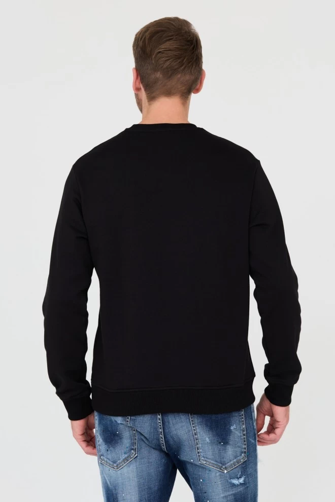 JUST CAVALLI Black T-round Gold Sweatshirt