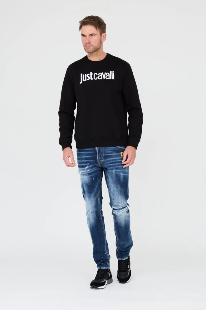 JUST CAVALLI Czarna bluza R Logo