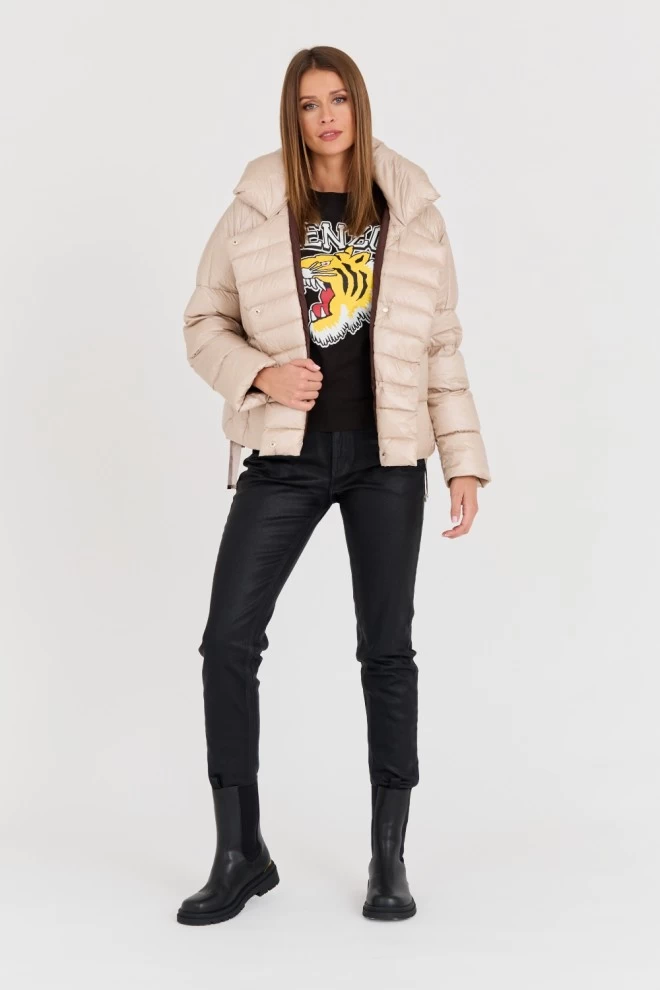 DIEGO M Beżowa kurtka