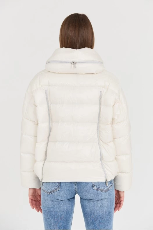 DIEGO M Biała kurtka
