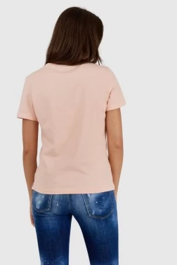 GUESS Brzoskwiniowy t-shirt...