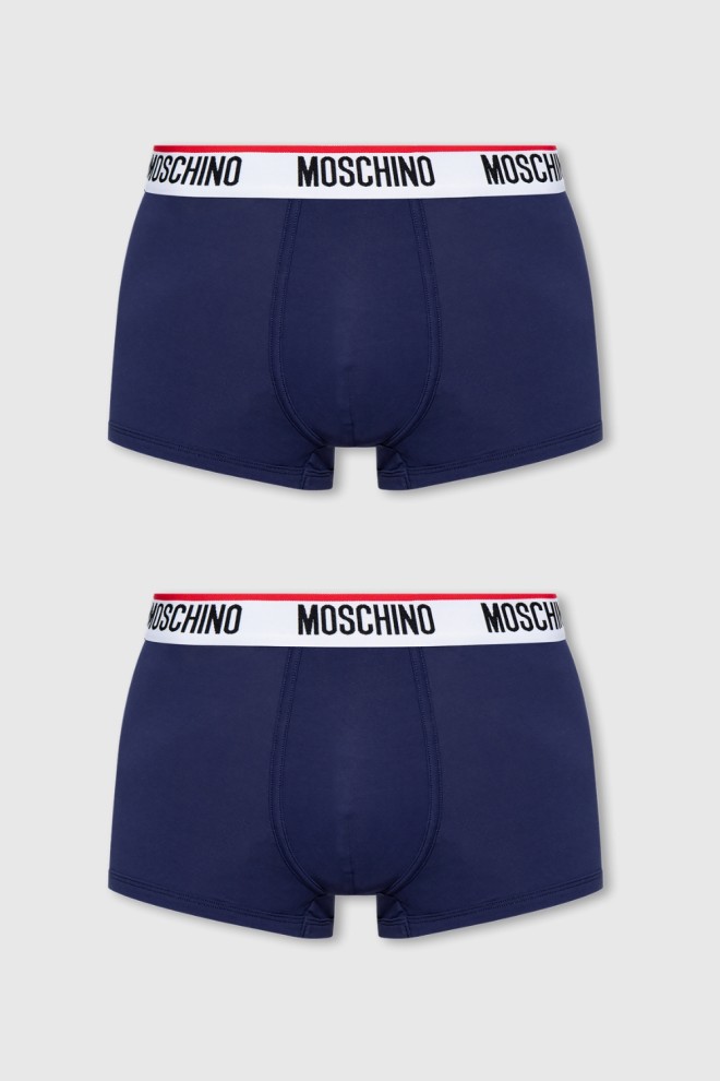 MOSCHINO Navy blue men's boxer shorts 3PACK