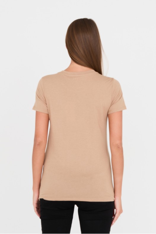 GUESS Brązowy t-shirt z...