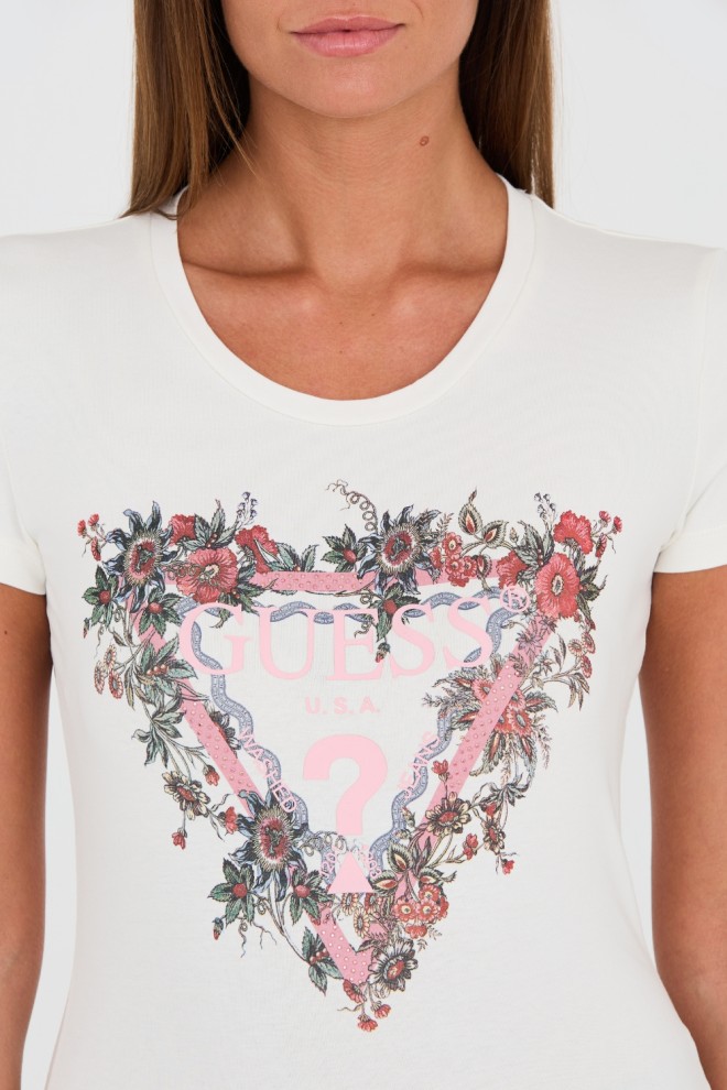 GUESS White logo t-shirt