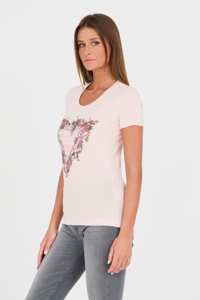 GUESS Pink logo t-shirt