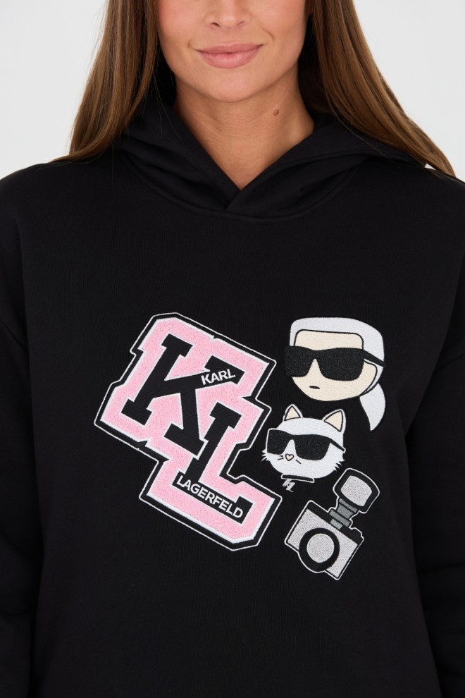 KARL LAGERFELD Czarna bluza Ikonik