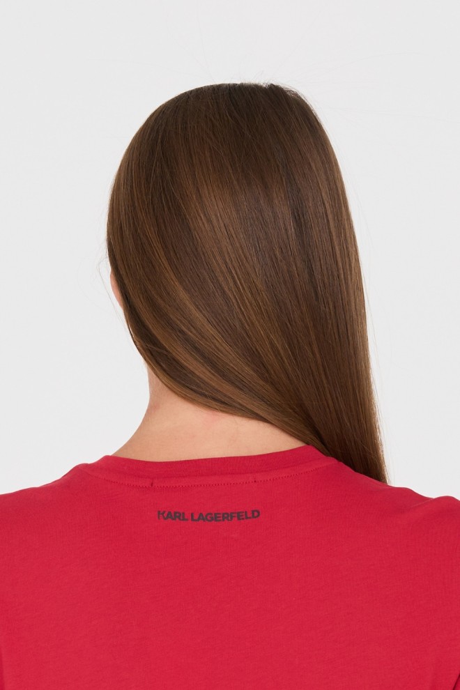 KARL LAGERFELD Red t-shirt with cat