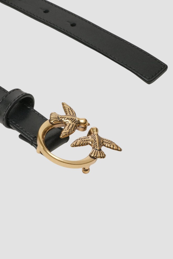 PINKO Czarny damski pasek Love Berry H2 Belt