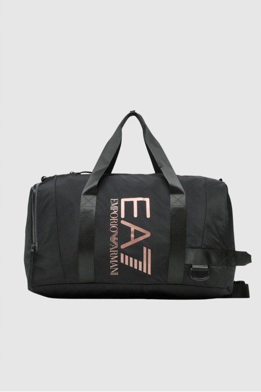 EA7 Black sports bag with...
