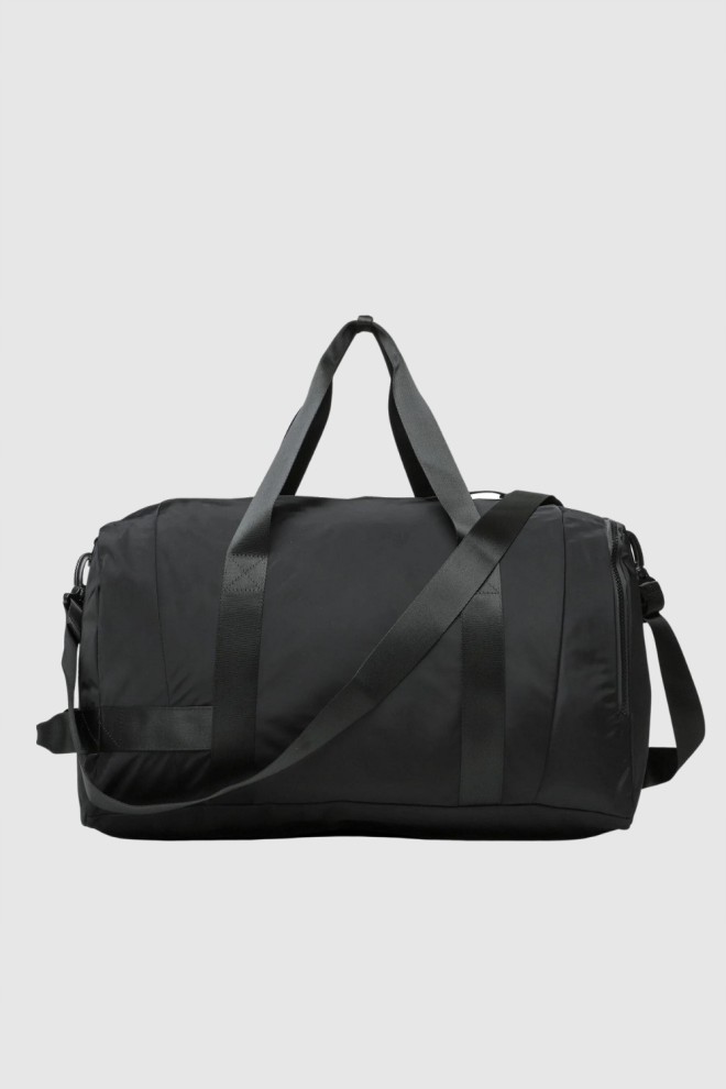 EA7 Black sports bag with pink logo