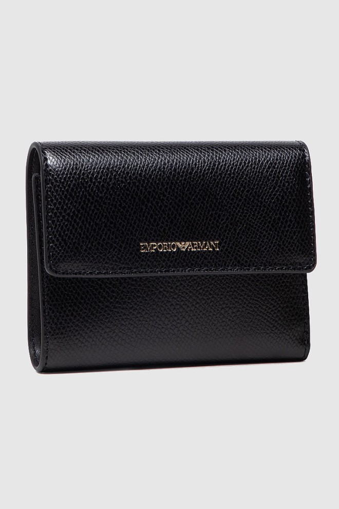 EMPORIO ARMANI Mały czarny portfel damski