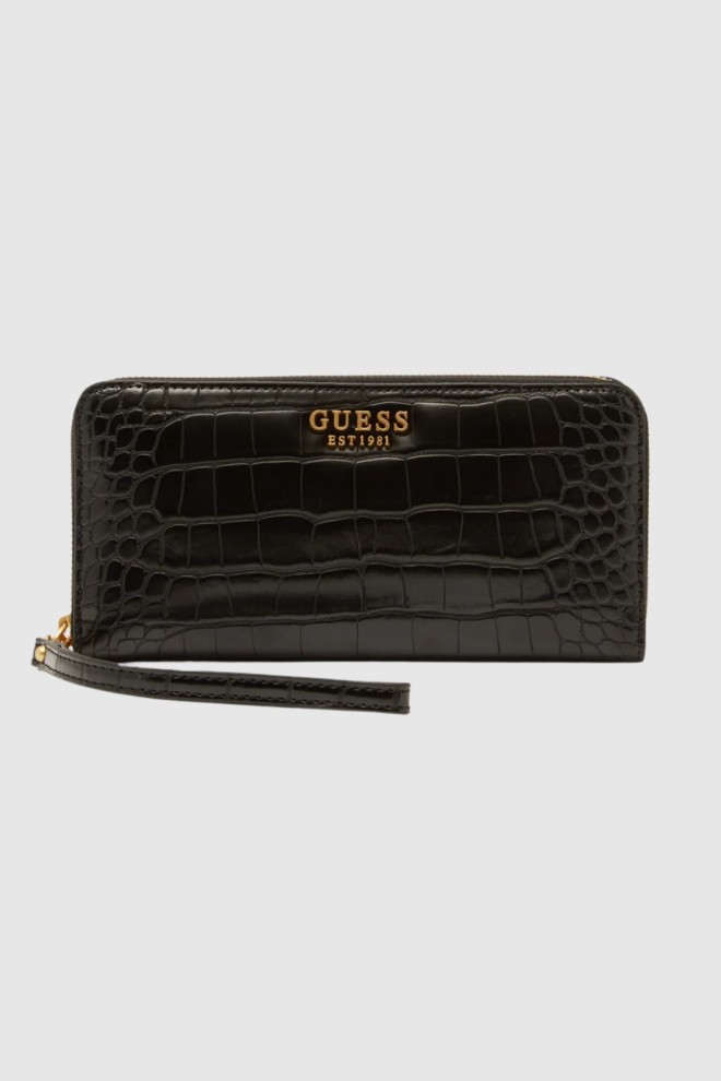 GUESS Duży czarny portfel Laurel