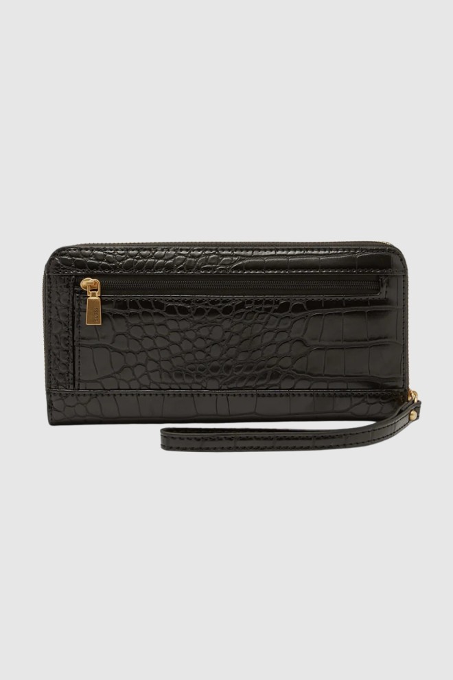 GUESS Duży czarny portfel Laurel