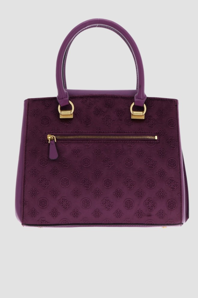 GUESS Purple Ales Girlfriend Satchel Handbag